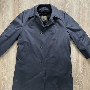 Men's Navy Short Trenchcoat
